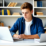 Home 9 자기 주도 학습의 장기적 효과 분석 - The Modern Learner**
"A young adult, fully clothed in comfortable, casual clothing appropriate for ...