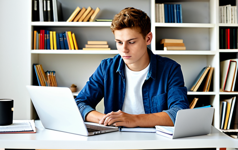 자기 주도 학습의 장기적 효과 분석 - The Modern Learner**
"A young adult, fully clothed in comfortable, casual clothing appropriate for ...